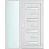 Műanyag bejárati ajtó 150x210 jobbos Georgia 7 üveges 3 rétegű üveggel extra vastag hőszigetelt panellal oldalvilágítóval 5 kamrás fehér