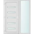 Műanyag bejárati ajtó 150x210 balos Jacksonville 5 üveges 2 rétegű üveggel és hőszigetelt panellel 5 kamrás fehér