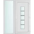 Műanyag bejárati ajtó 150x210 jobbos Maryland 1 üveges 2 rétegű üveggel és hőszigetelt panellel 5 kamrás fehér