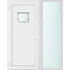 Műanyag bejárati ajtó 150x210 balos Washington 1 üveges 2 rétegű üveggel és hőszigetelt panellel 5 kamrás fehér