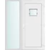 Műanyag bejárati ajtó 150x210 jobbos Washington 1 üveges 2 rétegű üveggel és hőszigetelt panellel 5 kamrás fehér