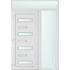 Műanyag bejárati ajtó 150x240 balos Georgia 7 üveges 2 rétegű üveggel és hőszigetelt panellel 5 kamrás fehér