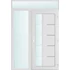 Műanyag bejárati ajtó 150x240 jobbos Indiana 1 üveges 2 rétegű üveggel és hőszigetelt panellel 5 kamrás fehér