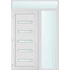 Műanyag bejárati ajtó 150x240 balos Jacksonville 5 üveges 2 rétegű üveggel és hőszigetelt panellel 5 kamrás fehér