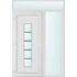 Műanyag bejárati ajtó 150x240 balos Maryland 1 üveges 2 rétegű üveggel és hőszigetelt panellel 5 kamrás fehér