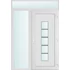 Műanyag bejárati ajtó 150x240 jobbos Maryland 1 üveges 2 rétegű üveggel és hőszigetelt panellel 5 kamrás fehér