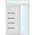 Műanyag bejárati ajtó 150x240 balos Norfolk tömör 2 rétegű üveggel és hőszigetelt panellel 5 kamrás fehér