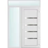 Műanyag bejárati ajtó 150x240 jobbos Norfolk tömör 2 rétegű üveggel és hőszigetelt panellel 5 kamrás fehér