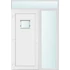Műanyag bejárati ajtó 150x240 balos Washington 1 üveges 2 rétegű üveggel és hőszigetelt panellel 5 kamrás fehér