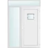 Műanyag bejárati ajtó 150x240 jobbos Washington 1 üveges 2 rétegű üveggel és hőszigetelt panellel 5 kamrás fehér
