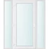Műanyag bejárati ajtó 160x210 balos Baltimore üveges 2 rétegű üveggel és hőszigetelt panellel 5 kamrás fehér