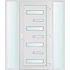 Műanyag bejárati ajtó 160x210 jobbos Georgia 7 üveges 2 rétegű üveggel és hőszigetelt panellel 5 kamrás fehér