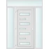 Műanyag bejárati ajtó 160x240 balos Georgia 7 üveges 2 rétegű üveggel és hőszigetelt panellel 5 kamrás fehér