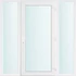 Műanyag bejárati ajtó 180x210 jobbos Baltimore üveges 2 rétegű üveggel és hőszigetelt panellel 5 kamrás fehér