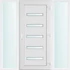 Műanyag bejárati ajtó 180x210 jobbos Jacksonville 5 üveges 2 rétegű üveggel és hőszigetelt panellel 5 kamrás fehér