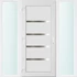 Műanyag bejárati ajtó 180x210 balos Norfolk tömör 2 rétegű üveggel és hőszigetelt panellel 5 kamrás fehér