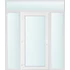 Műanyag bejárati ajtó 180x240 balos Baltimore üveges 2 rétegű üveggel és hőszigetelt panellel 5 kamrás fehér