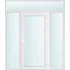Műanyag bejárati ajtó 180x240 jobbos Baltimore üveges 2 rétegű üveggel és hőszigetelt panellel 5 kamrás fehér