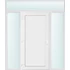 Műanyag bejárati ajtó 180x240 balos Delaware tömör 2 rétegű üveggel és hőszigetelt panellel 5 kamrás fehér