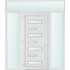 Műanyag bejárati ajtó 200x240 balos Georgia 7 üveges 3 rétegű üveggel extra vastag hőszigetelt panellal felül+oldalvilágítóval 5 kamrás fehér