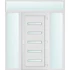 Műanyag bejárati ajtó 180x240 jobbos Jacksonville 5 üveges 2 rétegű üveggel és hőszigetelt panellel 5 kamrás fehér