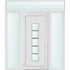 Műanyag bejárati ajtó 180x240 balos Maryland 1 üveges 2 rétegű üveggel és hőszigetelt panellel 5 kamrás fehér