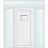 Műanyag bejárati ajtó 180x240 jobbos Washington 1 üveges 2 rétegű üveggel és hőszigetelt panellel 5 kamrás fehér