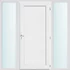 Műanyag bejárati ajtó 200x210 jobbos Delaware tömör 2 rétegű üveggel és hőszigetelt panellel 5 kamrás fehér