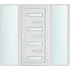Műanyag bejárati ajtó 200x210 jobbos Georgia 7 üveges 2 rétegű üveggel és hőszigetelt panellel 5 kamrás fehér