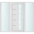 Műanyag bejárati ajtó 200x210 balos Indiana 1 üveges 2 rétegű üveggel és hőszigetelt panellel 5 kamrás fehér