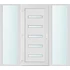 Műanyag bejárati ajtó 200x210 balos Jacksonville 5 üveges 2 rétegű üveggel és hőszigetelt panellel 5 kamrás fehér