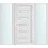 Műanyag bejárati ajtó 200x210 jobbos Jacksonville 5 üveges 2 rétegű üveggel és hőszigetelt panellel 5 kamrás fehér