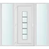 Műanyag bejárati ajtó 200x210 balos Maryland 1 üveges 2 rétegű üveggel és hőszigetelt panellel 5 kamrás fehér
