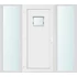 Műanyag bejárati ajtó 200x210 balos Washington 1 üveges 2 rétegű üveggel és hőszigetelt panellel 5 kamrás fehér