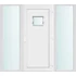 Műanyag bejárati ajtó 200x210 jobbos Washington 1 üveges 2 rétegű üveggel és hőszigetelt panellel 5 kamrás fehér