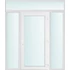 Műanyag bejárati ajtó 200x240 jobbos Baltimore üveges 2 rétegű üveggel és hőszigetelt panellel 5 kamrás fehér