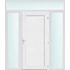 Műanyag bejárati ajtó 200x240 jobbos Delaware tömör 2 rétegű üveggel és hőszigetelt panellel 5 kamrás fehér