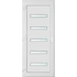 Műanyag bejárati ajtó 90x210 balos Jacksonville 5 üveges 2 rétegű üveggel és hőszigetelt panellel 5 kamrás fehér