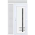 Műanyag bejárati ajtó felül+oldalvilágítóval  140x240 jobbos Daytona 1 üveges 5 kamrás fehér