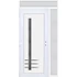 Műanyag bejárati ajtó 130x240 balos Daytona 1 üveges 3 rétegű üveggel extra vastag hőszigetelt panellal felül+oldalvilágítóval 5 kamrás fehér