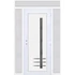 Műanyag bejárati ajtó 160x240 jobbos Daytona 1 üveges 3 rétegű üveggel extra vastag hőszigetelt panellal felül+oldalvilágítóval 5 kamrás fehér