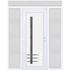 Műanyag bejárati ajtó 200x240 balos Daytona 1 üveges 3 rétegű üveggel extra vastag hőszigetelt panellal felül+oldalvilágítóval 5 kamrás fehér
