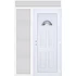 Műanyag bejárati ajtó 150x240 jobbos Miami 1 üveges felül+oldalvilágítóval 5 kamrás fehér