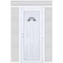 Műanyag bejárati ajtó 180x240 jobbos Miami 1 üveges felül+oldalvilágítóval 5 kamrás fehér