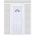 Műanyag bejárati ajtó 200x240 balos Miami 1 üveges felül+oldalvilágítóval 5 kamrás fehér