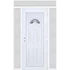Műanyag bejárati ajtó 160x240 jobbos Miami 1 üveges 3 rétegű üveggel extra vastag hőszigetelt panellal felül+oldalvilágítóval 5 kamrás fehér