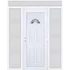 Műanyag bejárati ajtó 200x240 jobbos Miami 1 üveges 3 rétegű üveggel extra vastag hőszigetelt panellal felül+oldalvilágítóval 5 kamrás fehér