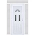 Műanyag bejárati ajtó 160x240 balos Miami 3 üveges 3 rétegű üveggel extra vastag hőszigetelt panellal felül+oldalvilágítóval 5 kamrás fehér