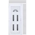 Műanyag bejárati ajtó 130x240 balos Miami 5 üveges felül+oldalvilágítóval 5 kamrás fehér