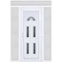 Műanyag bejárati ajtó 180x240 jobbos Miami 5 üveges 3 rétegű üveggel extra vastag hőszigetelt panellal felül+oldalvilágítóval 5 kamrás fehér